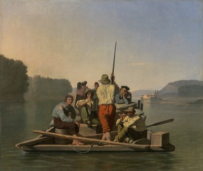 Allégeant un bateau à vapeur échoué - George Caleb Bingham